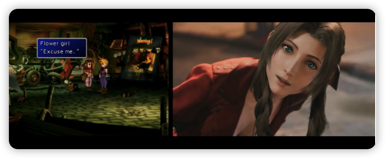 幻想7原版与重制版画面对比