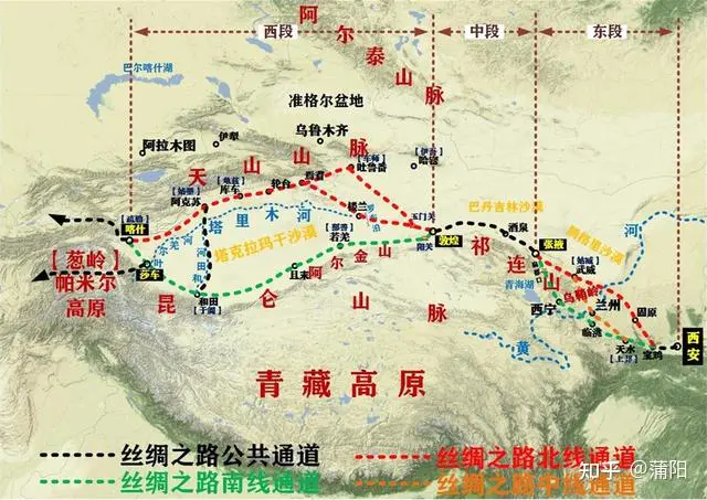 丝绸之路北中南道